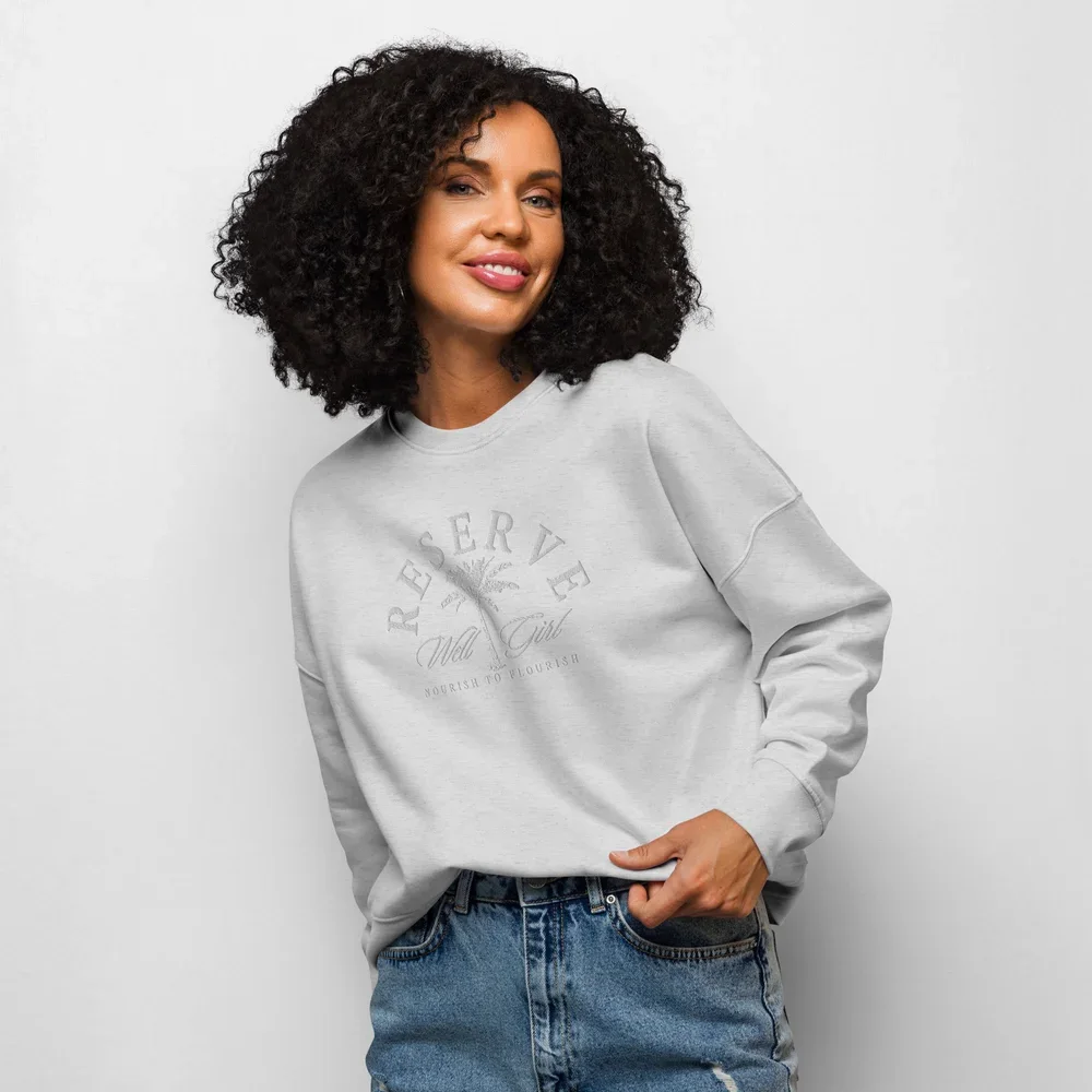 Women’s Organic Crew Neck Sweatshirt | Embroidery